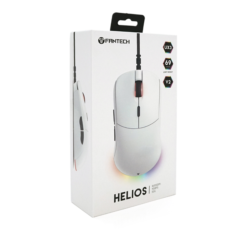 Ігрова миша дротова HELIOSUX3V2 6 кнопок 200-4800 DPI Led Lighting RGB 18 м Win7 / 8/10 Mac OS White COLOR BOX (138*56*192) 0.23 кг (1782647)