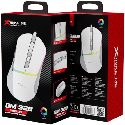Мишка Xtrike ME GM-322 USB White (GM-322WH)