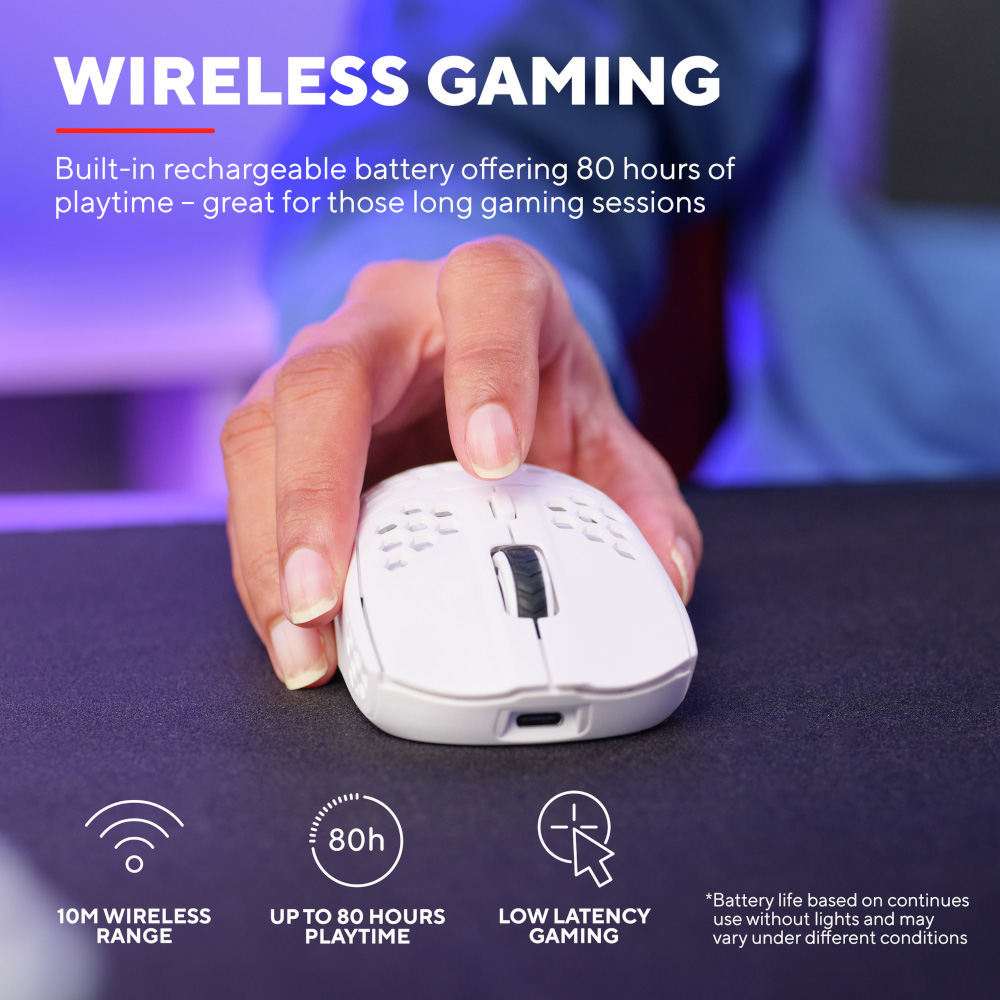 Бездротова Мишка GXT 929W Helox Ultra-lightweight  Wireless Gaming Mouse 6400 Dpi GXT 929W Helox TRUST (25390)