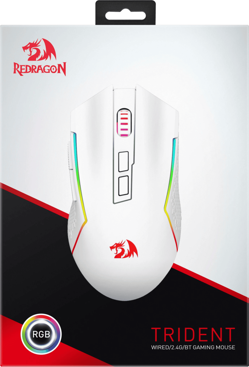 Миша REDRAGON (71864)Trident BT/ RGB/,8000dpi, Білий
