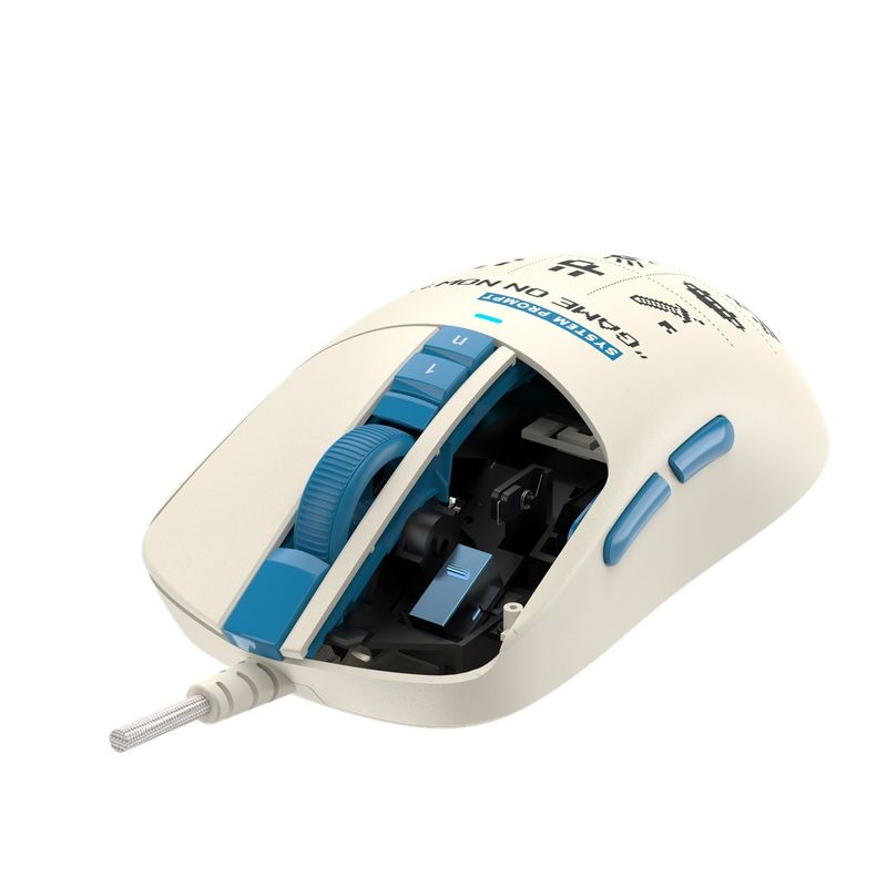 Ігрова миша Bloody, 20000 CPI, 30M натискань, білий+синій Bloody (W72 Ultra (Pixels Blue))