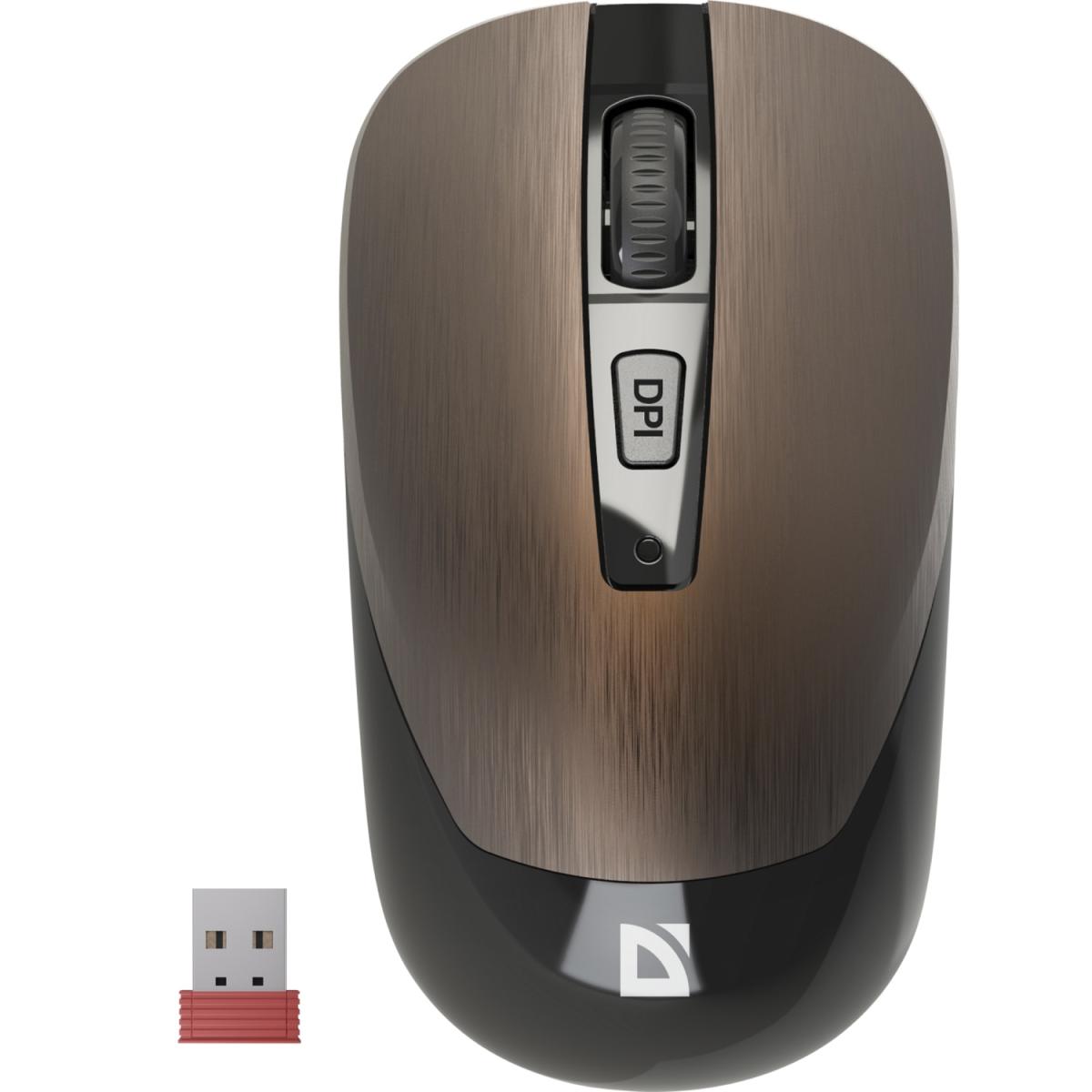 Мишка Defender Wave MM-995 Silent Wireless Bronze (52992)