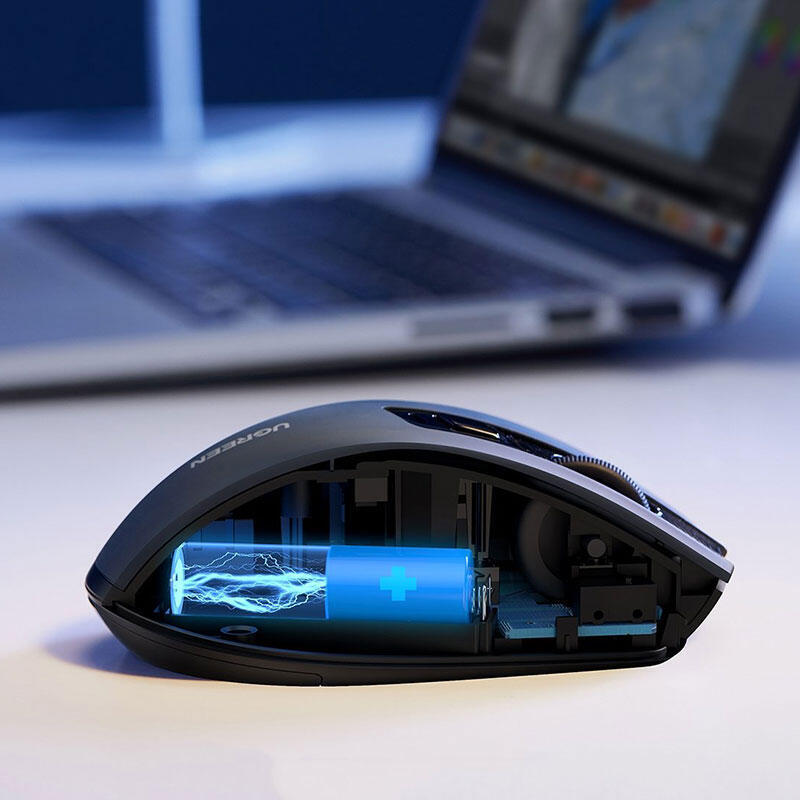 Мишка UGREEN 2.4GHz MU006, бездротова, Bluetooth, 4000dpi., 4кн.,Silence Design, Сіра (90855) (1800572)