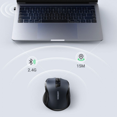 Мишка Ugreen MU006 Ergonomic Wireless Gray/Black (15063)