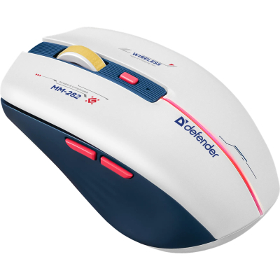 Мишка Defender Dila MM-282 Wireless White/Blue (52282)