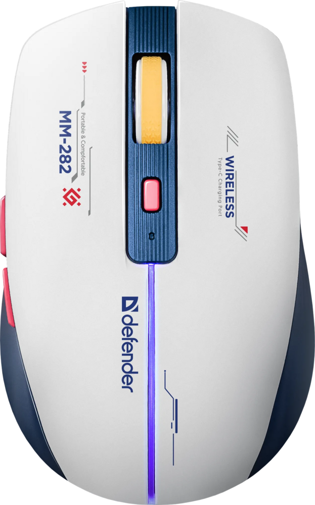 Миша DEFENDER (52282) Dila MM-282 біл+син,LED,6D,2.4,1800dpi