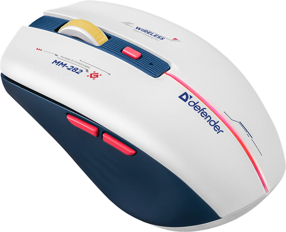 Миша DEFENDER (52282) Dila MM-282 біл+син,LED,6D,2.4,1800dpi