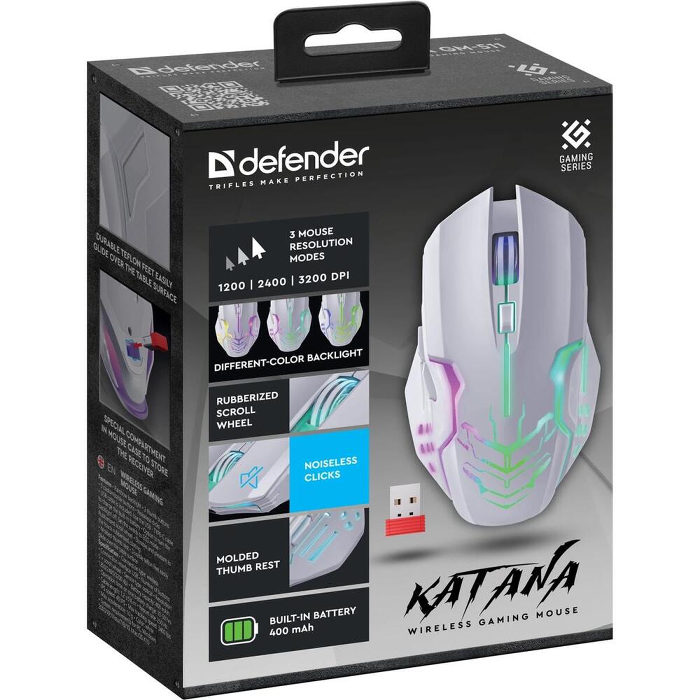 Мишка Defender Katana GM-511 LED Wireless Black (52511)