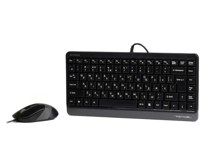 Комплект (клавіатура, миша) A4Tech Fstyler F1110 Grey USB