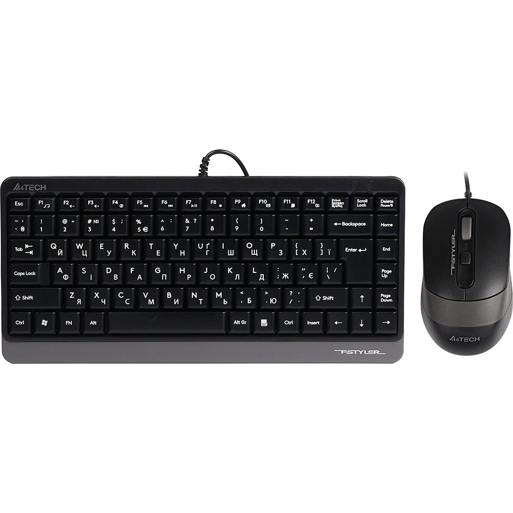 Комплект (клавіатура, миша) A4Tech Fstyler F1110 Grey USB