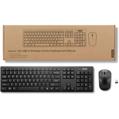 Клавіатура Lenovo 100 Wireless UA Black (GX31Q28916)