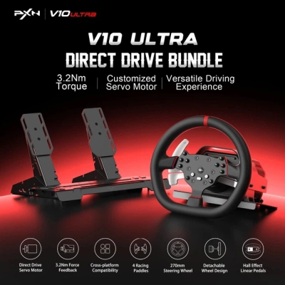 Кермо PXN V10 Ultra Bundle for PS4/XBOX/Xbox Series X|S/PC (PXN-V10 Ultra EU)