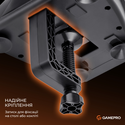 Кермо GamePro RW038PM з педалями та коробкою передач PC/XBOX360/XBOXONE/SWITCH/PS3/PS4 (RW038PM)