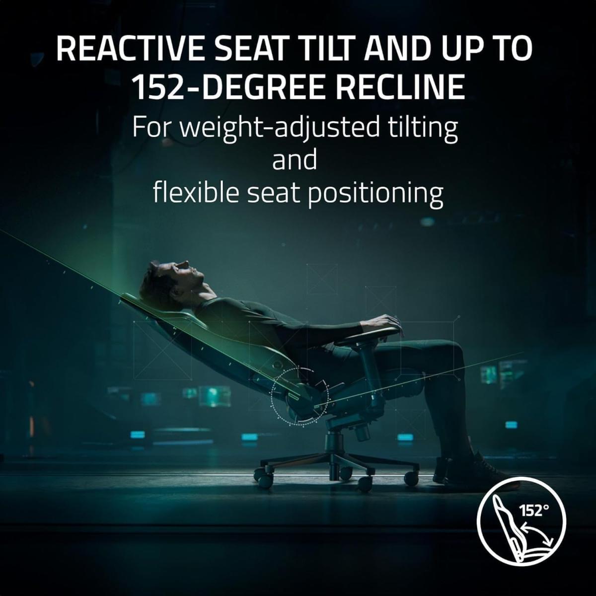 Крісло Razer Iskur V2 NewGen, EPU шкіра з CoolTouch™, 4D-Armrests, чорний (RZ38-04900800-R3G1)