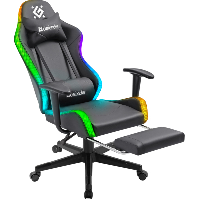 Крісло ігрове Defender Watcher RGB Black (64334)