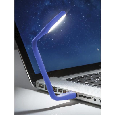 Лампа USB Optima LED, гнучка, синій (UL-001-BLU)
