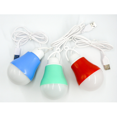 USB-світильник з LED-лампочкою Dengos, шнур ~1м, 5V, 5W, Green (LED-BULB-5V5W-GREEN)