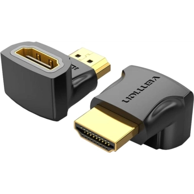 Перехідник HDMI M to HDMI F 90° corner black VENTION (AIOB0)