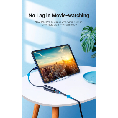 Перехідник USB-C to RJ45 Ethernet 100Mbps VENTION (CFABB)