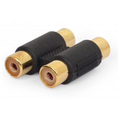 Адаптер Cablexpert 2xRCA - 2xRCA (F/F), Black (A-2RCAFF-01)