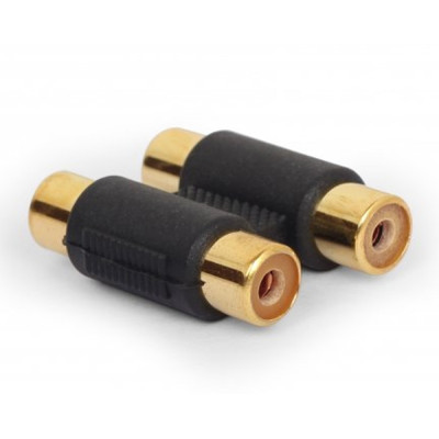 Адаптер Cablexpert 2xRCA - 2xRCA (F/F), Black (A-2RCAFF-01)