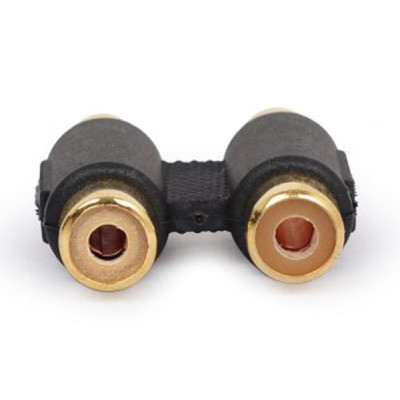 Адаптер Cablexpert 2xRCA - 2xRCA (F/F), Black (A-2RCAFF-01)