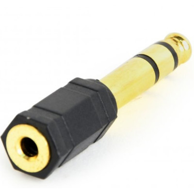 Адаптер Cablexpert 6.35 мм - 3.5 мм (M/F), чорний (A-6.35M-3.5F)