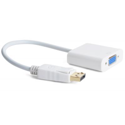 Адаптер Cablexpert DisplayPort - VGA (M/F), 0.15 м, білий (A-DPM-VGAF-02-W) пакет
