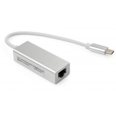 Адаптер Vinga USB Type-C - RJ-45 (M/F) Silver (VCPATC2GBLNS) Адаптер Vinga USB Type-C - RJ-45 (M/F) Silver (VCPATC2GBLNS)