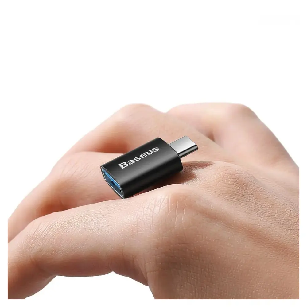 Адаптер Baseus Ingenuity Series Mini OTG USB-C to USB-A 3.1 Black (ZJJQ000001)