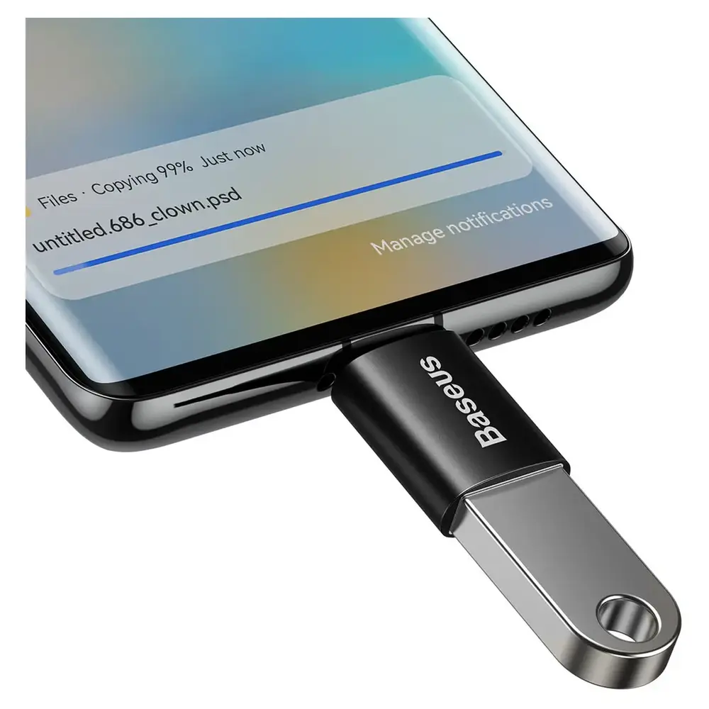 Адаптер Baseus Ingenuity Series Mini OTG USB-C to USB-A 3.1 Black (ZJJQ000001)