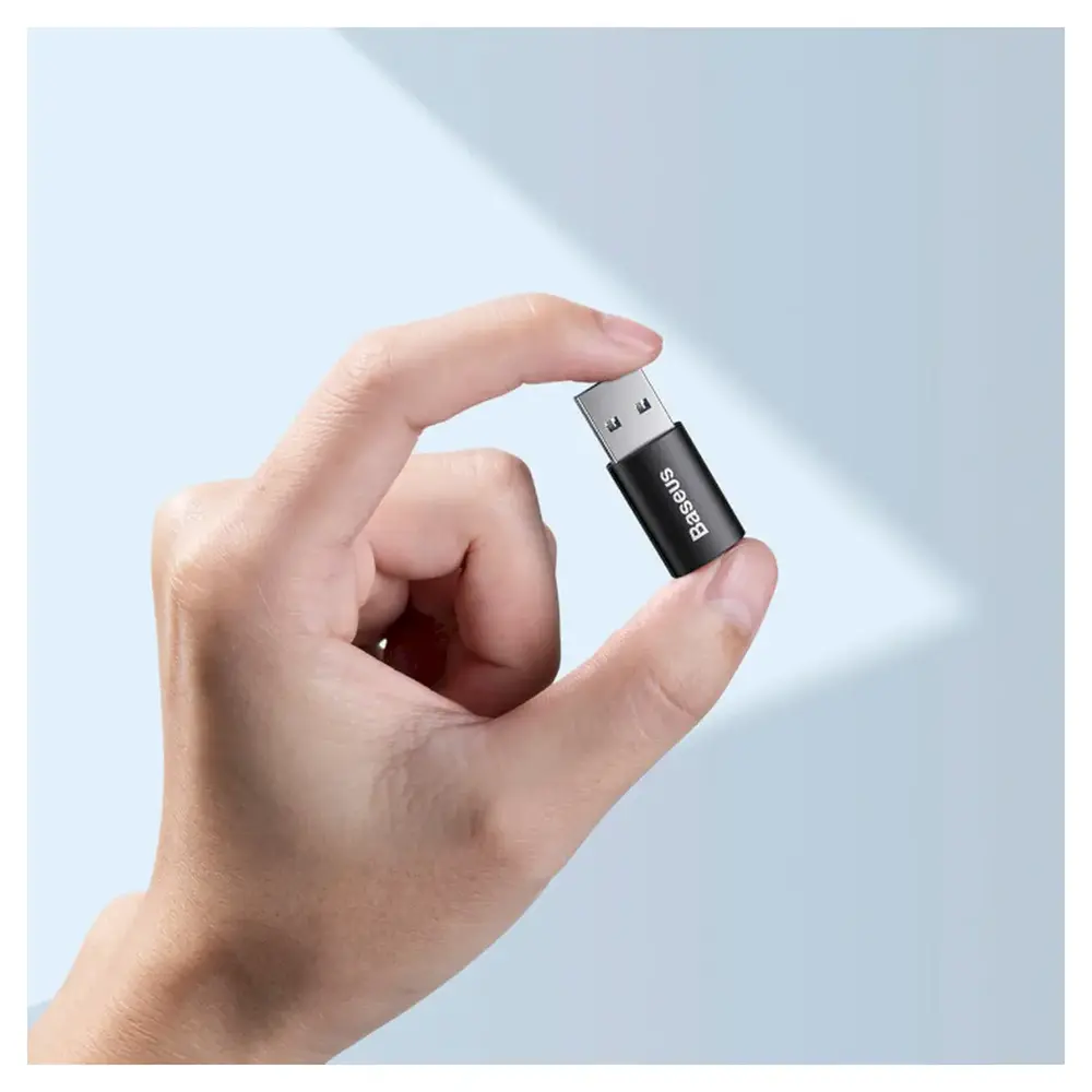 Адаптер Baseus Ingenuity Series Mini OTG Adaptor USB 3.1 to USB-C Black (ZJJQ000101)