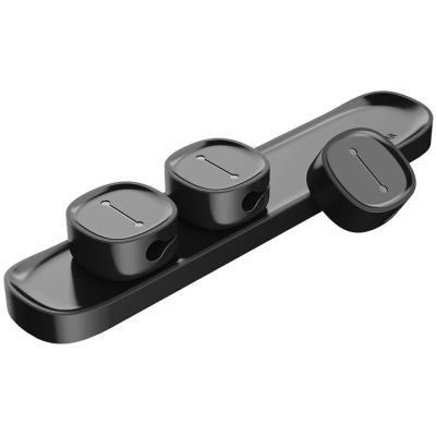Тримач для кабелю Baseus Peas Cable Clip Black (ACWDJ-01)