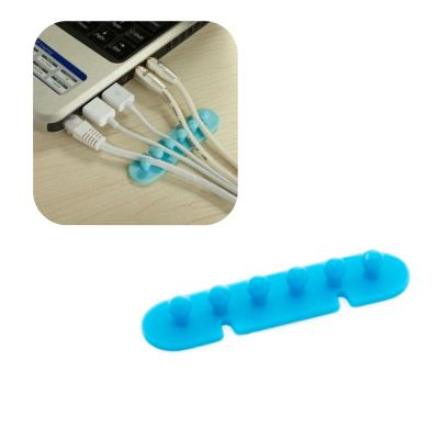 Тримач для кабелю Extradigital CC-595 Cable Clips, Black/Blue (KBC1725)