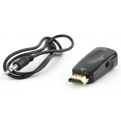 Адаптер Cablexpert (AB-HDMI-VGA-02) HDMI-VGA/3.5 мм, чорний