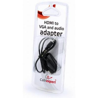 Адаптер Cablexpert (AB-HDMI-VGA-02) HDMI-VGA/3.5 мм, чорний