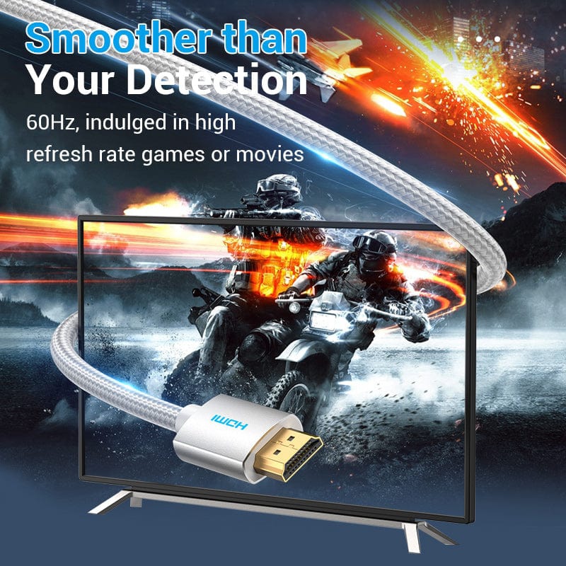 Кабель мультимедійний HDMI M to HDMI M 2.0m V2.0 4K60Hz silver Vention (AABIH)