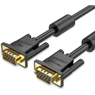 Кабель мультимедійний VGA M to VGA M 20.0m black Vention (DAEBQ)