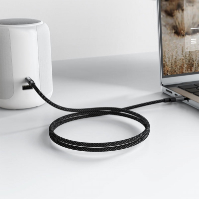 Кабель мультимедійний USB-C to 3.5mm M 0.15m black Acefast (6974316285274)