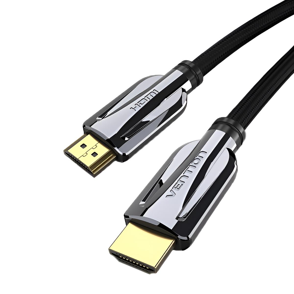 Кабель мультимедійний HDMI M to HDMI M 2.0m V2.1 8K60Hz braided black Vention (AALBH)