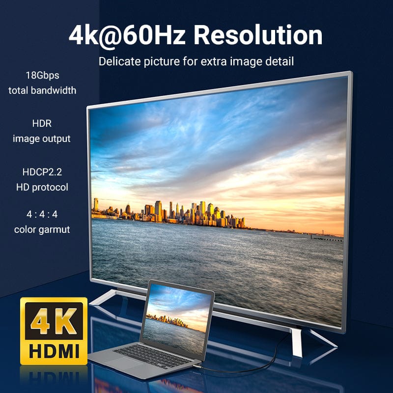 Кабель мультимедійний HDMI M to HDMI M 20.0m V2.0 Optical 4K 60Hz 18Gbps Dolby 7.1 PVC black Vention (ALABQ)