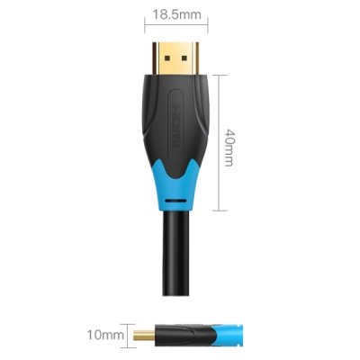 Кабель мультимедійний HDMI M to HDMI M 10.0m black VENTION (AACBL)