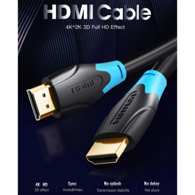 Кабель мультимедійний HDMI M to HDMI M 10.0m black VENTION (AACBL)