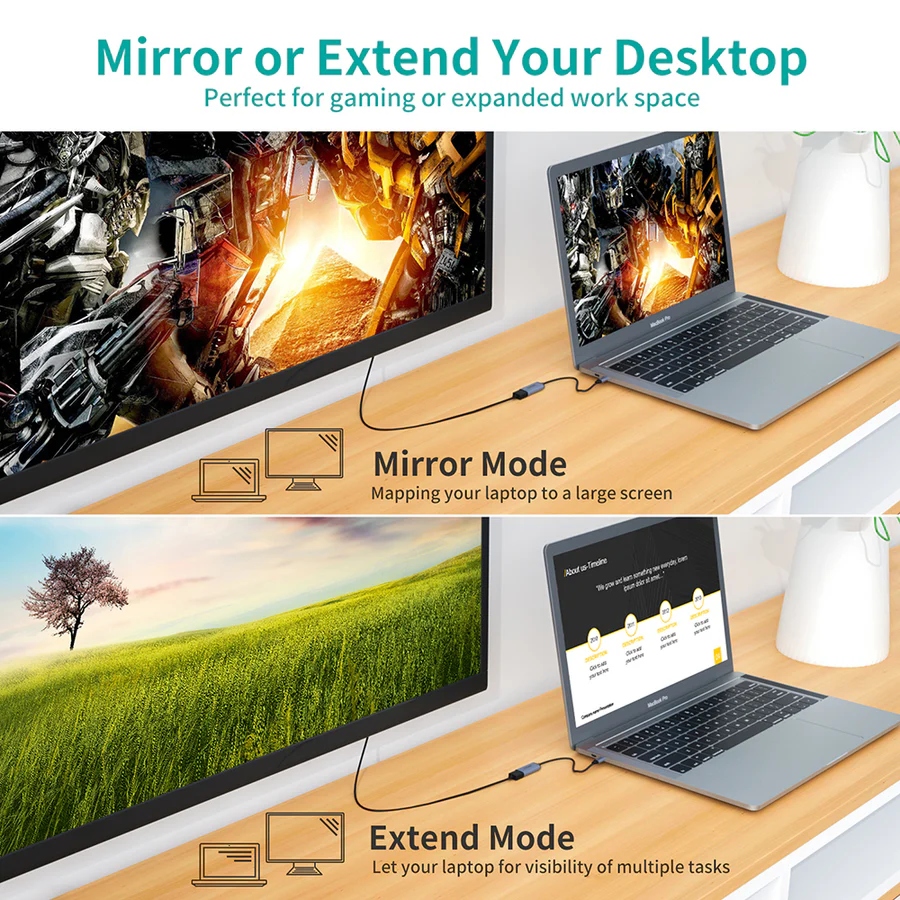 Перехідник USB 3.1 Type-C --> Displayport F 4K 60Hz Choetech cірий (HUB-H11-GY-V2)