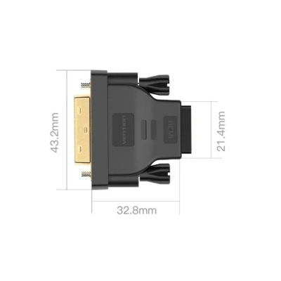Адаптер Vention HDMI - DVI V 1.4 (F/M), Black (ECDB0)