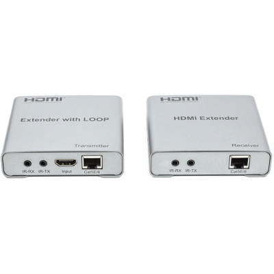 Адаптер HDMI 4K/30hz, up to 100m via CAT5E/6, loop-out (HDES12-LOOP) PowerPlant (CA912964)