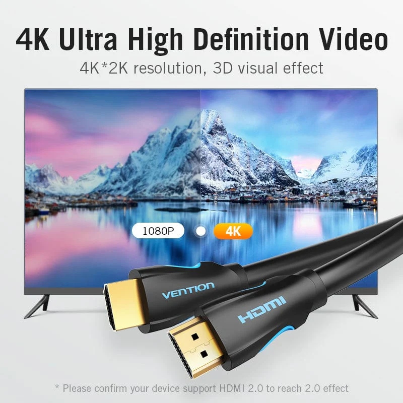 Кабель мультимедійний HDMI to HDMI 15.0m V2.0 4K 30Hz PVC VENTION (VAA-M02-B1500)
