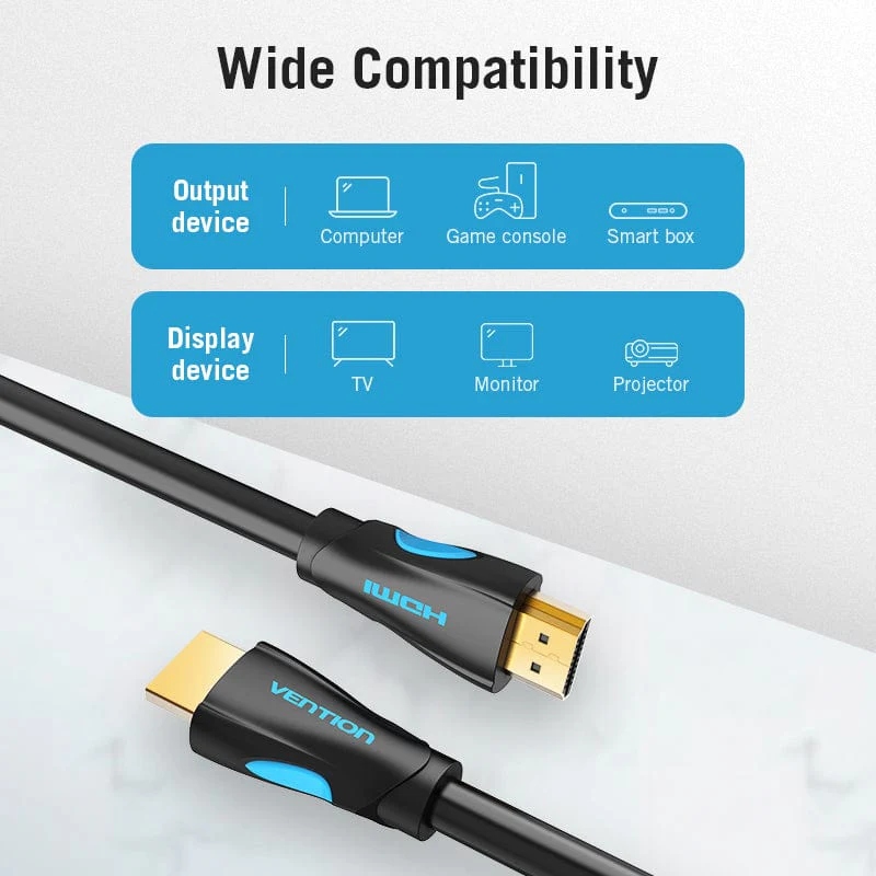 Кабель мультимедійний HDMI to HDMI 15.0m V2.0 4K 30Hz PVC VENTION (VAA-M02-B1500)