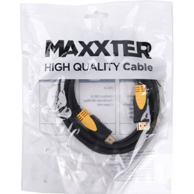 Maxxter HDMI - HDMI V 1.4 (M/M), 1 м, чорний (VP-HDMI-1M) пакет