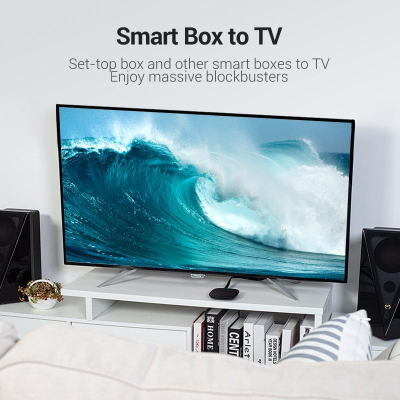 Кабель мультимедійний HDMI M to HDMI M 1.5m black Vention (AAKBG)